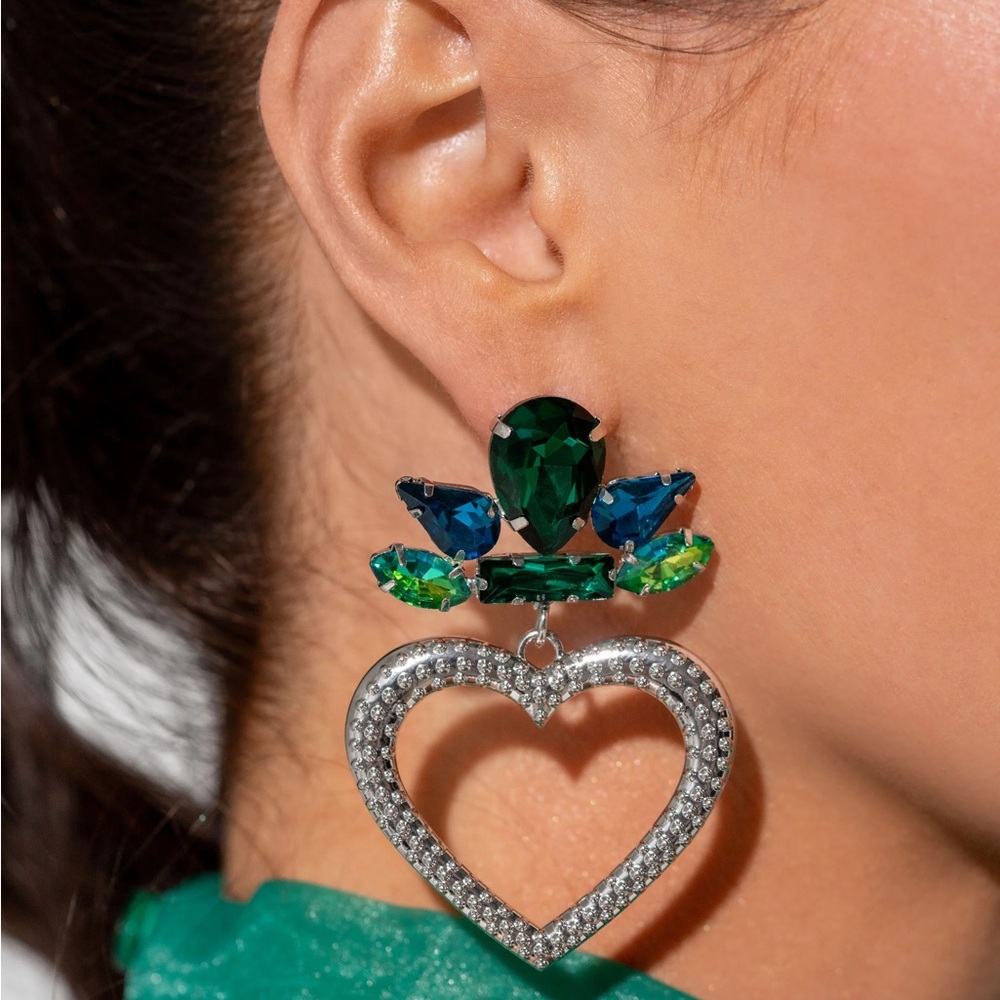 Elegant Silver and Blue Dragonfly Earring